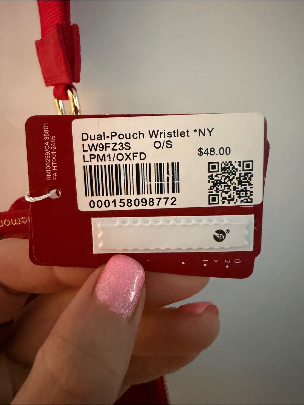 Lululemon Lunar New Year Dual Pouch Wristlet - Lunar Plumes Mini Red Multi NWT - Picture 2 of 5